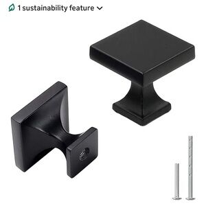 Black Square Cabinet Knobs
